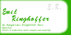 emil ringhoffer business card